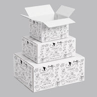 Baby Shower Hand Drawings Printed Theme Shipping Box - 1 Pack (25 Pieces)