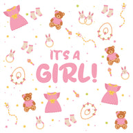 Baby Shower Its A Girl Printed Theme Shipping Box - 1 Pack (25 Pieces)