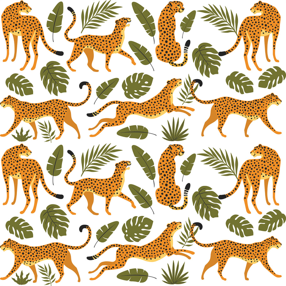 Animal Cheetah and Tropical Plants Printed Theme Mailer Box - 1 Pack (25 Pieces)