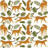 Animal Cheetah and Tropical Plants Printed Theme Mailer Box - 1 Pack (25 Pieces)