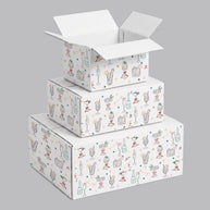 Christmas Drinks and Cocktails Printed Theme Shipping Box - 1 Pack (25 Pieces)