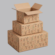 Christmas Drinks and Cocktails Printed Theme Shipping Box - 1 Pack (25 Pieces)