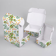 Christmas Foliage Printed Theme Mailer Box - 1 Pack (25 Pieces)