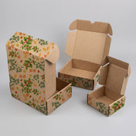 Christmas Foliage Printed Theme Mailer Box - 1 Pack (25 Pieces)