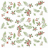 Christmas Holly Berries and Greens Printed Theme Mailer Box - 1 Pack (25 Pieces)