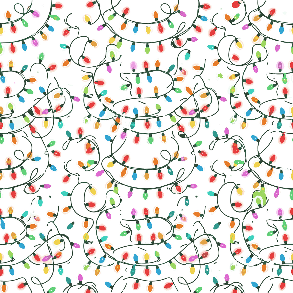 Christmas Lights Printed Theme Mailer Box - 1 Pack (25 Pieces)
