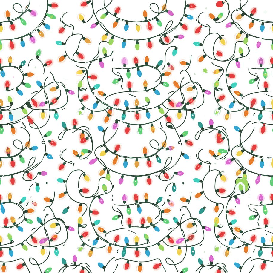 Christmas Lights Printed Theme Mailer Box - 1 Pack (25 Pieces)