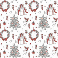 Christmas Minimalist Sketch Printed Theme Shipping Box - 1 Pack (25 Pieces)