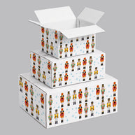 Christmas Nutcrackers and Snow Printed Theme Shipping Box - 1 Pack (25 Pieces)