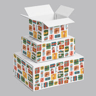 Christmas Presents Printed Theme Shipping Box - 1 Pack (25 Pieces)