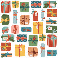 Christmas Presents Printed Theme Shipping Box - 1 Pack (25 Pieces)
