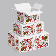 Christmas Santa Printed Theme Shipping Box - 1 Pack (25 Pieces)