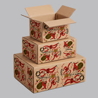Christmas Santa Printed Theme Shipping Box - 1 Pack (25 Pieces)