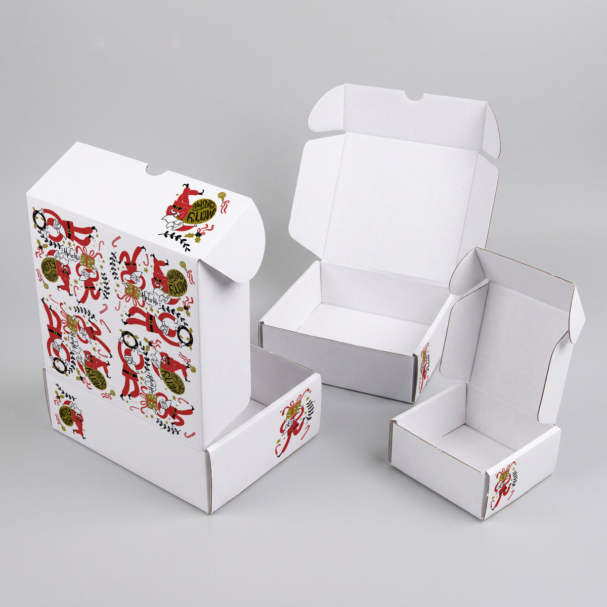 Christmas Santa Printed Theme Mailer Box - 1 Pack (25 Pieces)