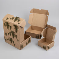 Christmas Trees Printed Theme Mailer Box - 1 Pack (25 Pieces)