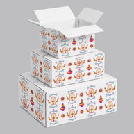 Diwali Diya & Peacock Repeat Pattern Printed Theme Shipping Box - 1 Pack (25 Pieces)
