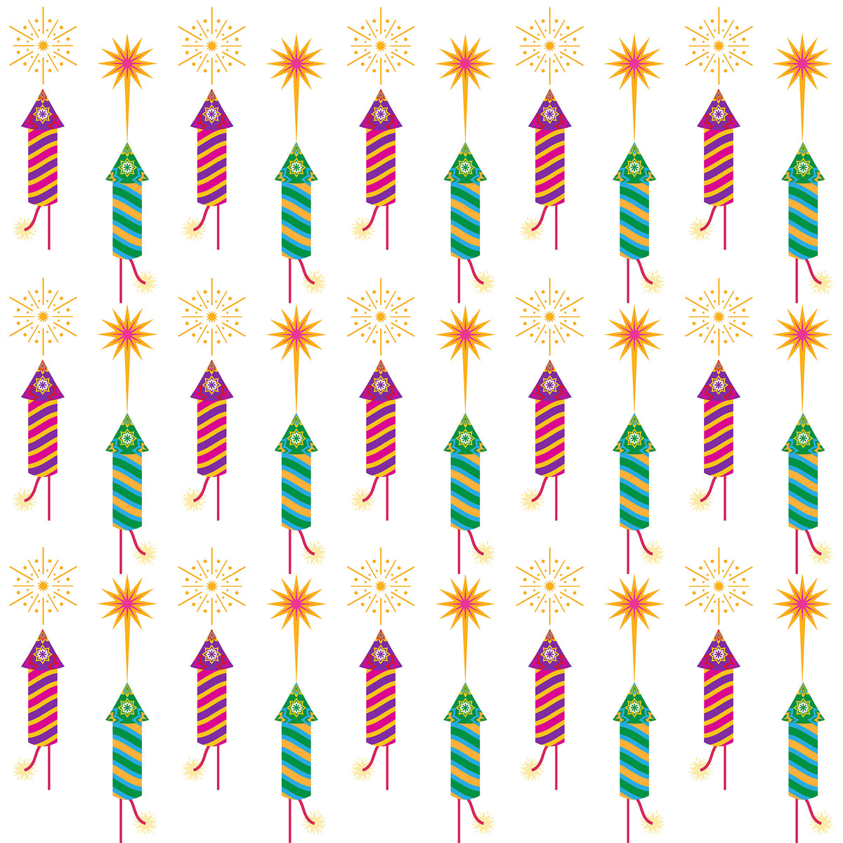 Diwali Fireworks Printed Theme Shipping Box - 1 Pack (25 Pieces)