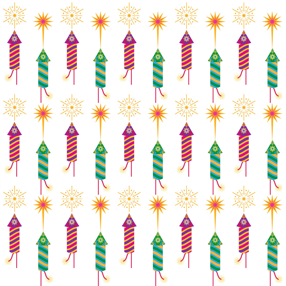 Diwali Fireworks Printed Theme Shipping Box - 1 Pack (25 Pieces)