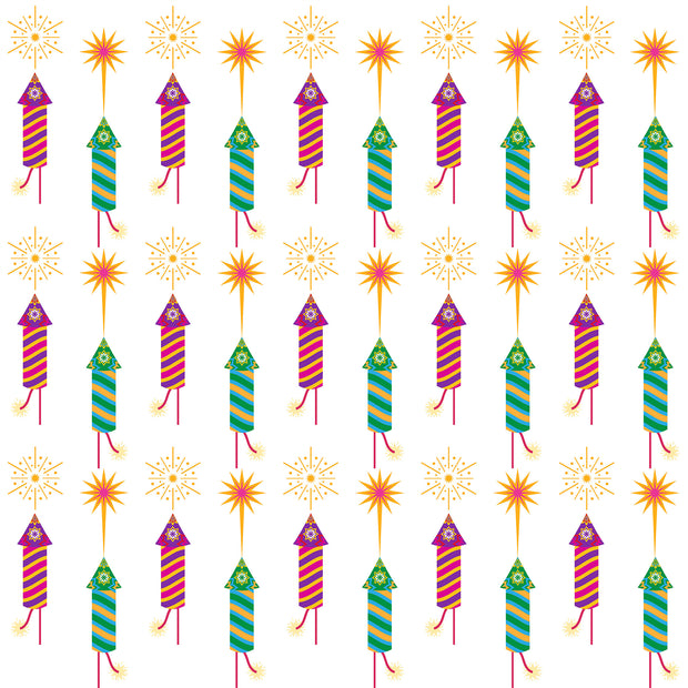 Diwali Fireworks Printed Theme Shipping Box - 1 Pack (25 Pieces)