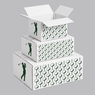Sports Golf Ball and Tee Repeat Printed Theme Shipping Box - 1 Pack (25 Pieces)