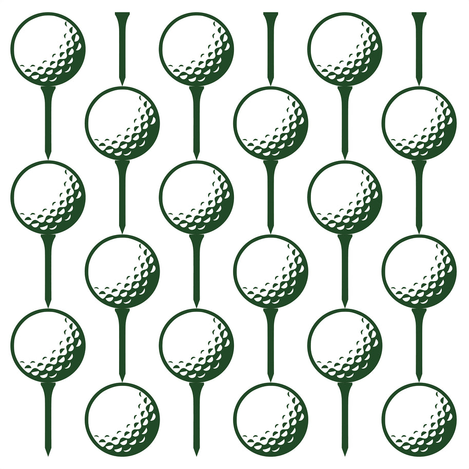 Sports Golf Ball and Tee Repeat Printed Theme Shipping Box - 1 Pack (25 Pieces)