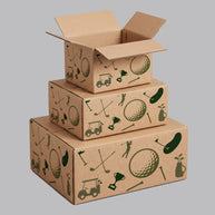 Sports Golf Icons Printed Theme Shipping Box - 1 Pack (25 Pieces)
