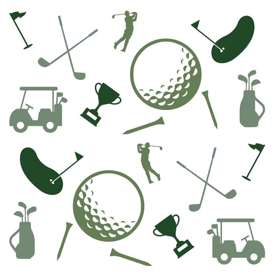 Sports Golf Icons Printed Theme Shipping Box - 1 Pack (25 Pieces)