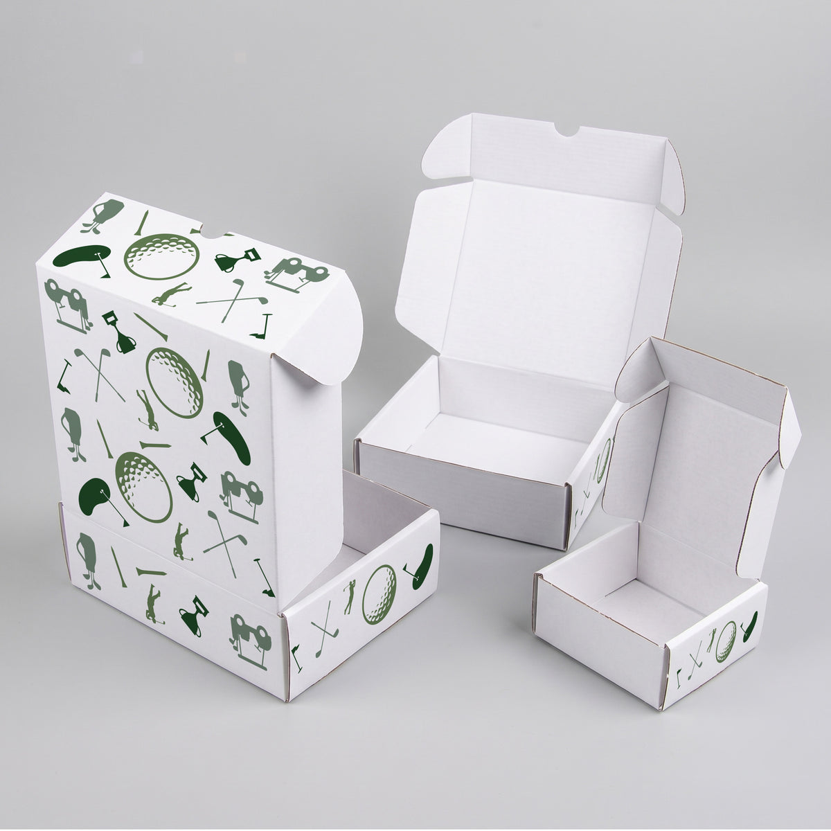 Sports Golf Icons Printed Theme Mailer Box - 1 Pack (25 Pieces)