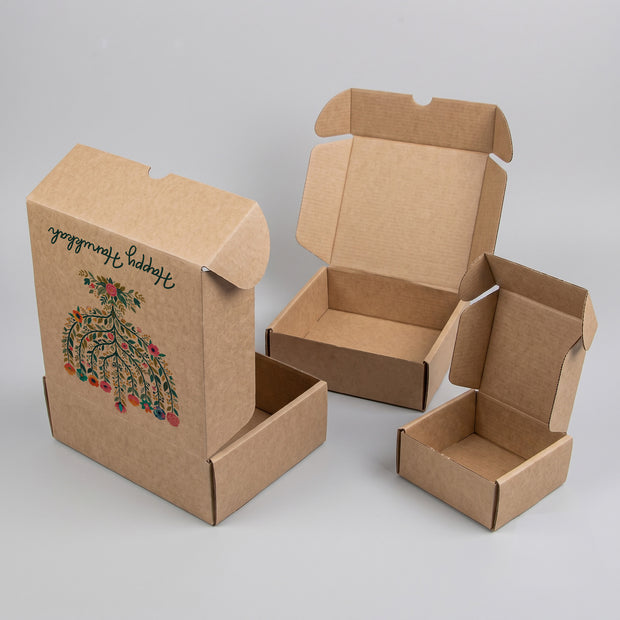 Hanukkah Flower Menorah Candle Printed Theme Mailer Box - 1 Pack (25 Pieces)