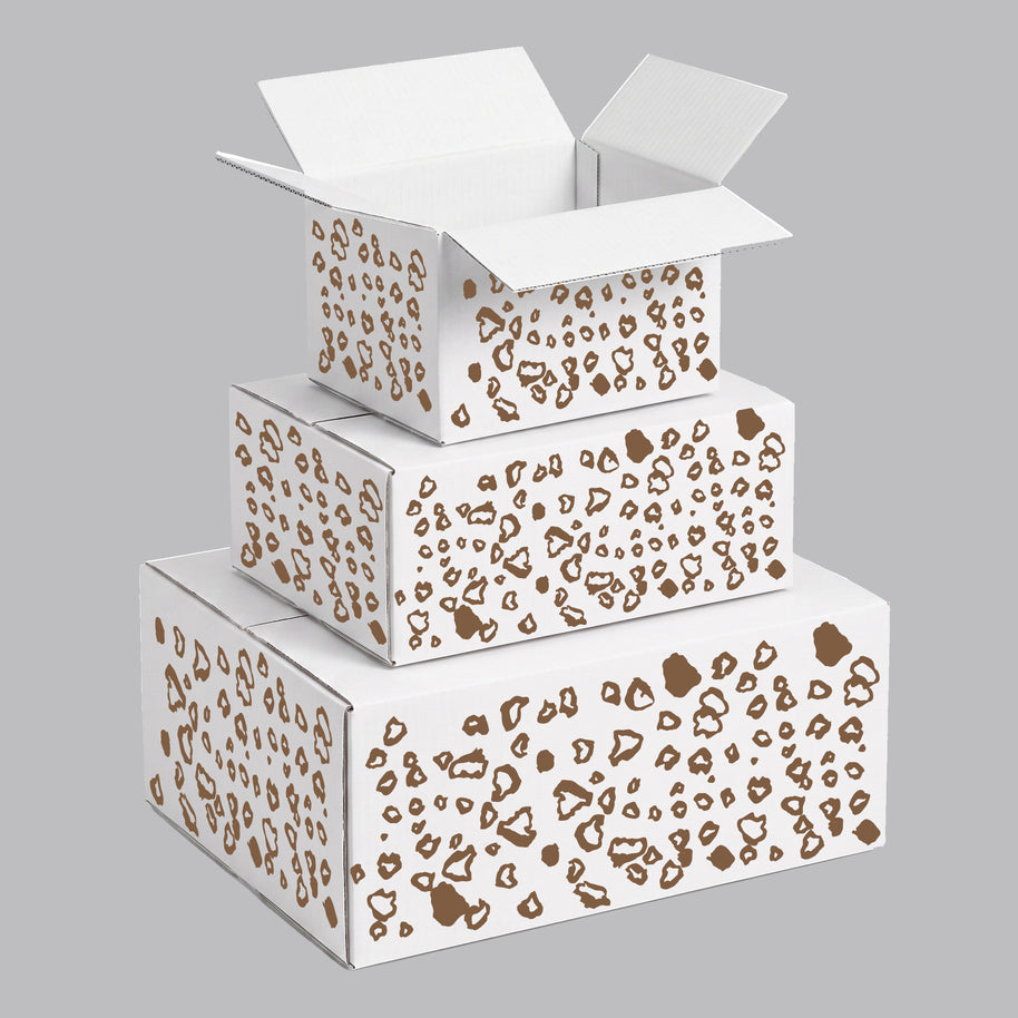 Animal Leopard Theme Printed Theme Shipping Box - 1 Pack (25 Pieces)