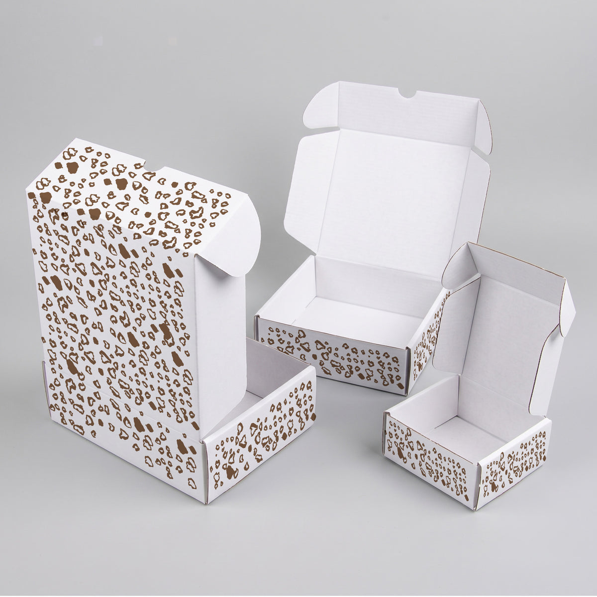 Animal Leopard Spots Printed Theme Mailer Box - 1 Pack (25 Pieces)
