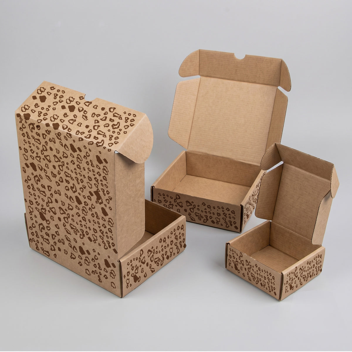 Animal Leopard Spots Printed Theme Mailer Box - 1 Pack (25 Pieces)
