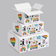 Pride Doodles Printed Theme Shipping Box - 1 Pack (25 Pieces)