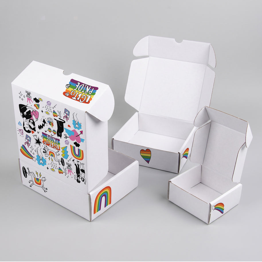 Pride Doodles Printed Theme Mailer Box - 1 Pack (25 Pieces)