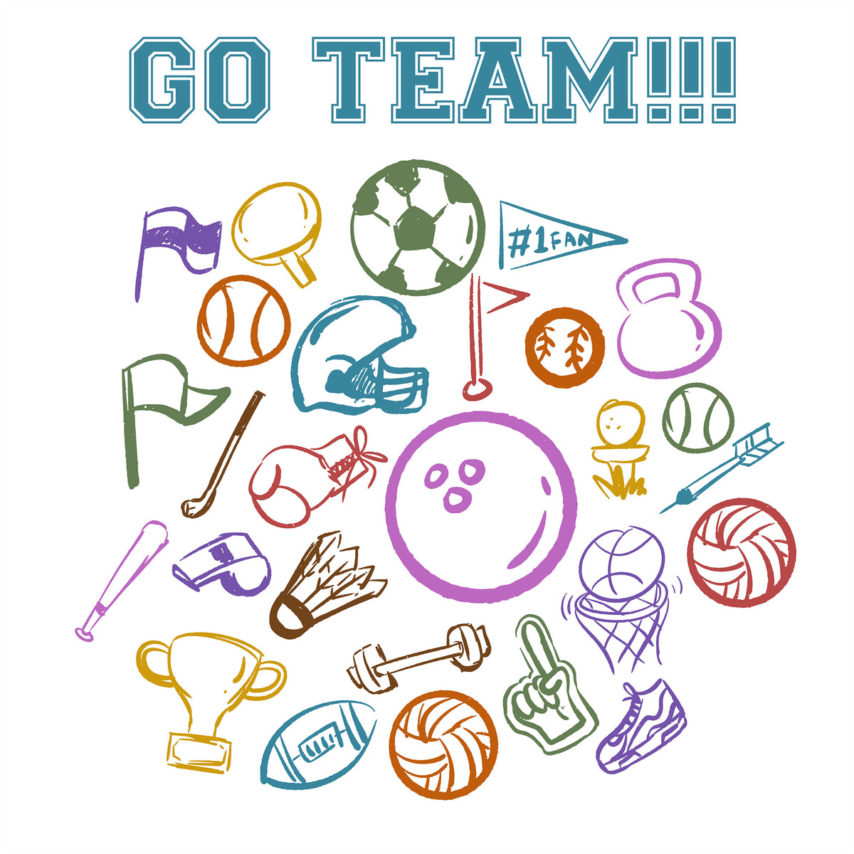 Sports Sports Go Team Printed Theme Mailer Box - 1 Pack (25 Pieces)
