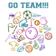 Sports Go Team Golf Icons Printed Theme Shipping Box - 1 Pack (25 Pieces)