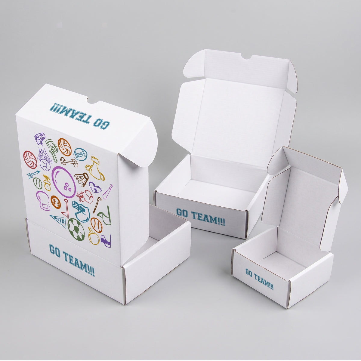 Sports Sports Go Team Printed Theme Mailer Box - 1 Pack (25 Pieces)