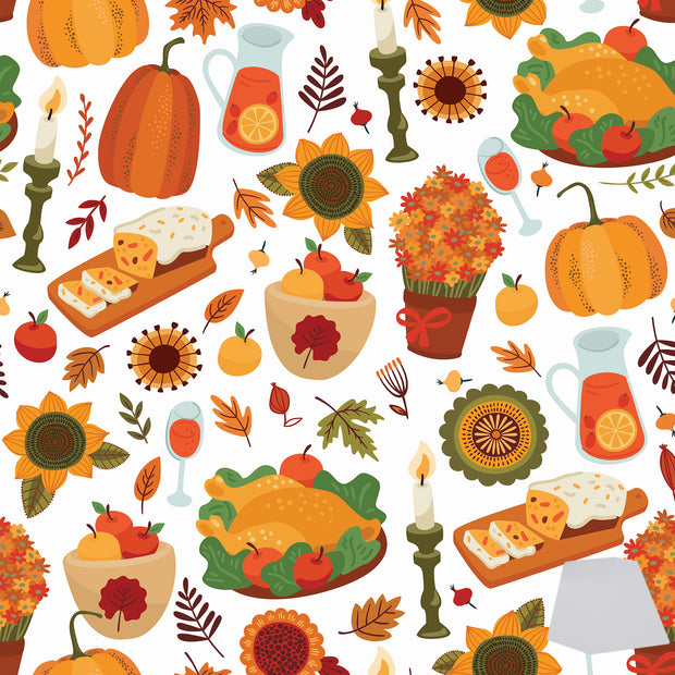 Thanksgiving Table Scape Printed Theme Mailer Box - 1 Pack (25 Pieces)