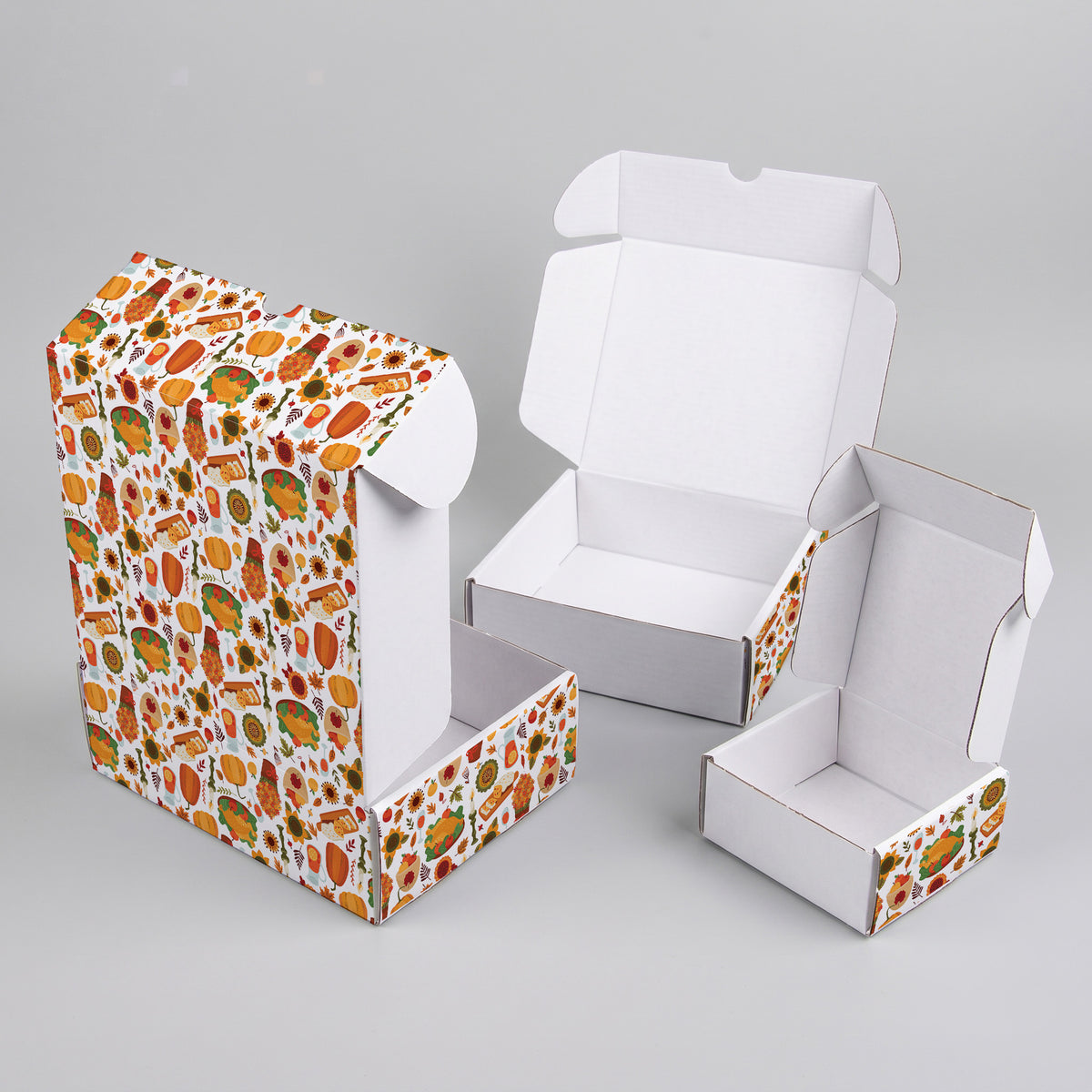 Thanksgiving Table Scape Printed Theme Mailer Box - 1 Pack (25 Pieces)
