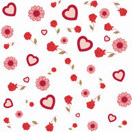 Valentine Hearts & Flowers Printed Theme Shipping Box - 1 Pack (25 Pieces)