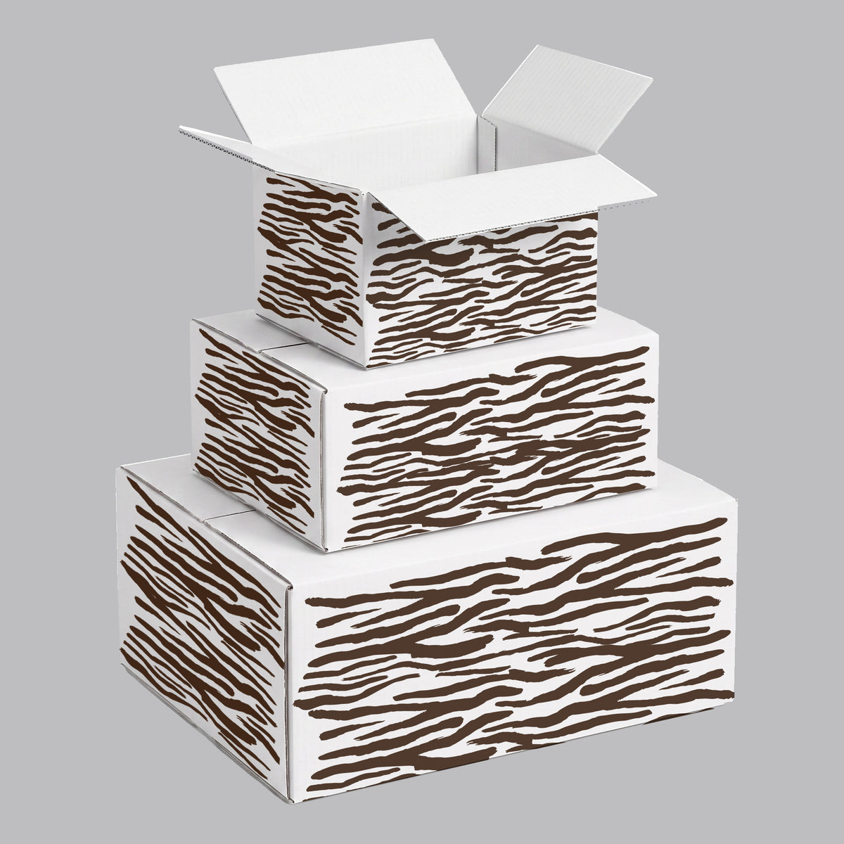 Animal ZebraTheme Printed Theme Shipping Box - 1 Pack (25 Pieces)