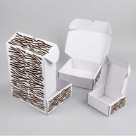 Animal Zebra Stripes Printed Theme Mailer Box - 1 Pack (25 Pieces)